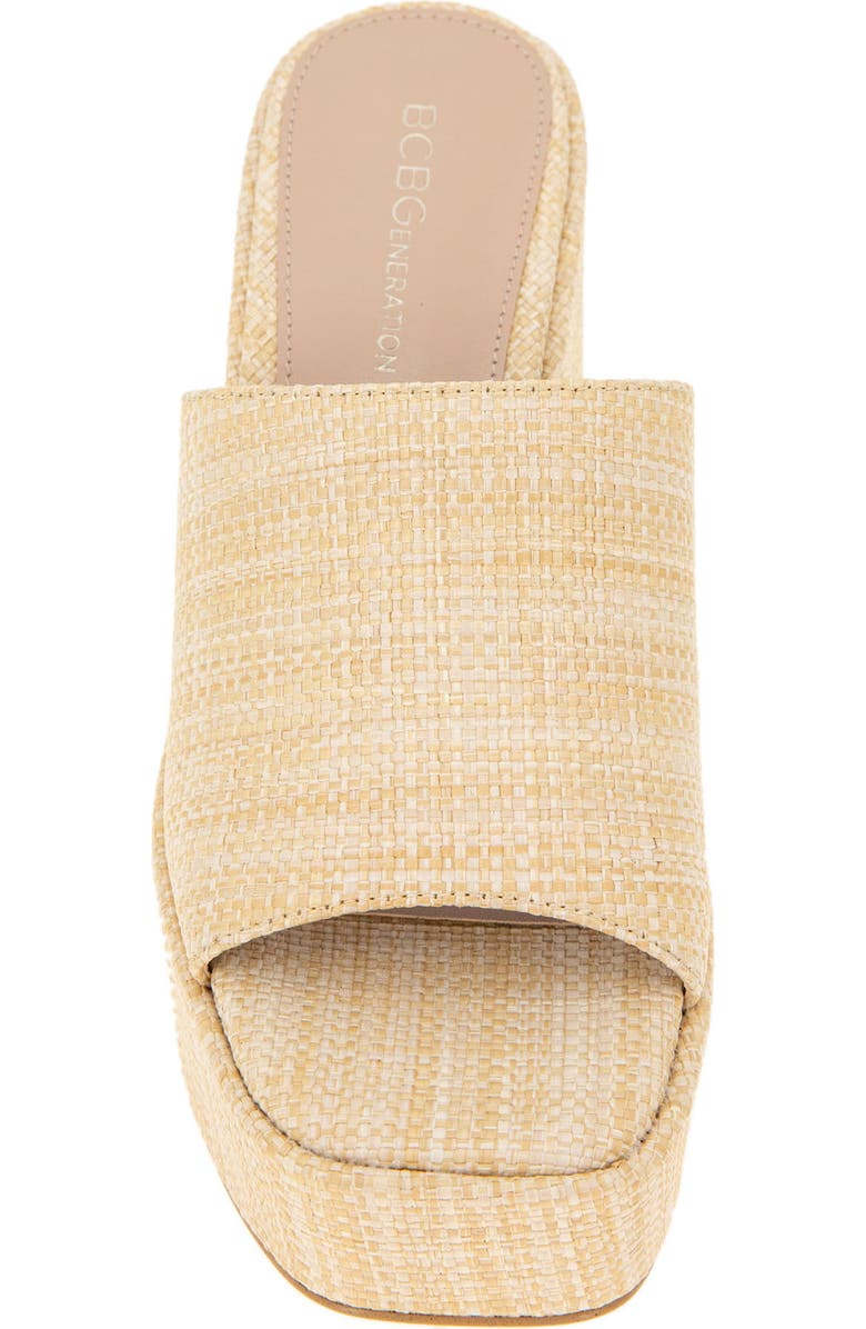 BCBGeneration Swoop Platform Slide Sandal, Alternate, color,