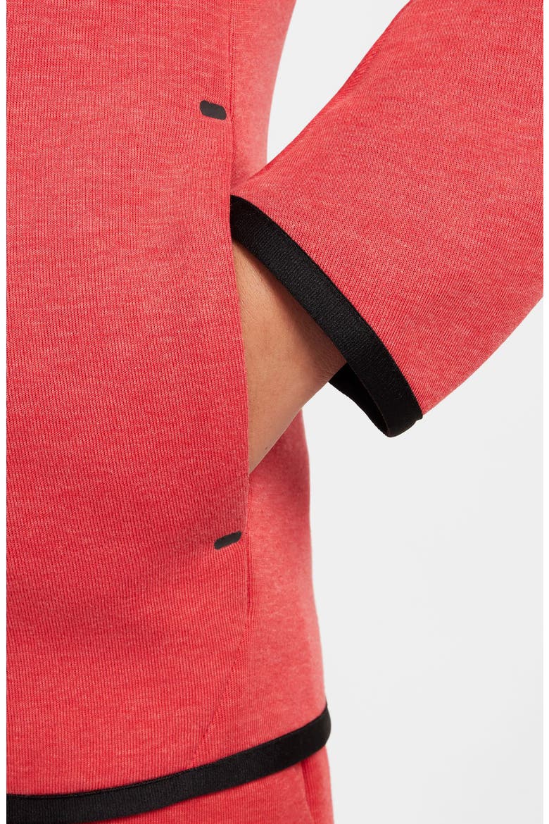 Kids' Sportswear Tech Fleece Full Zip Jacket, Alternate, color, UNIVERSITY RED HEATHER/ BLACK