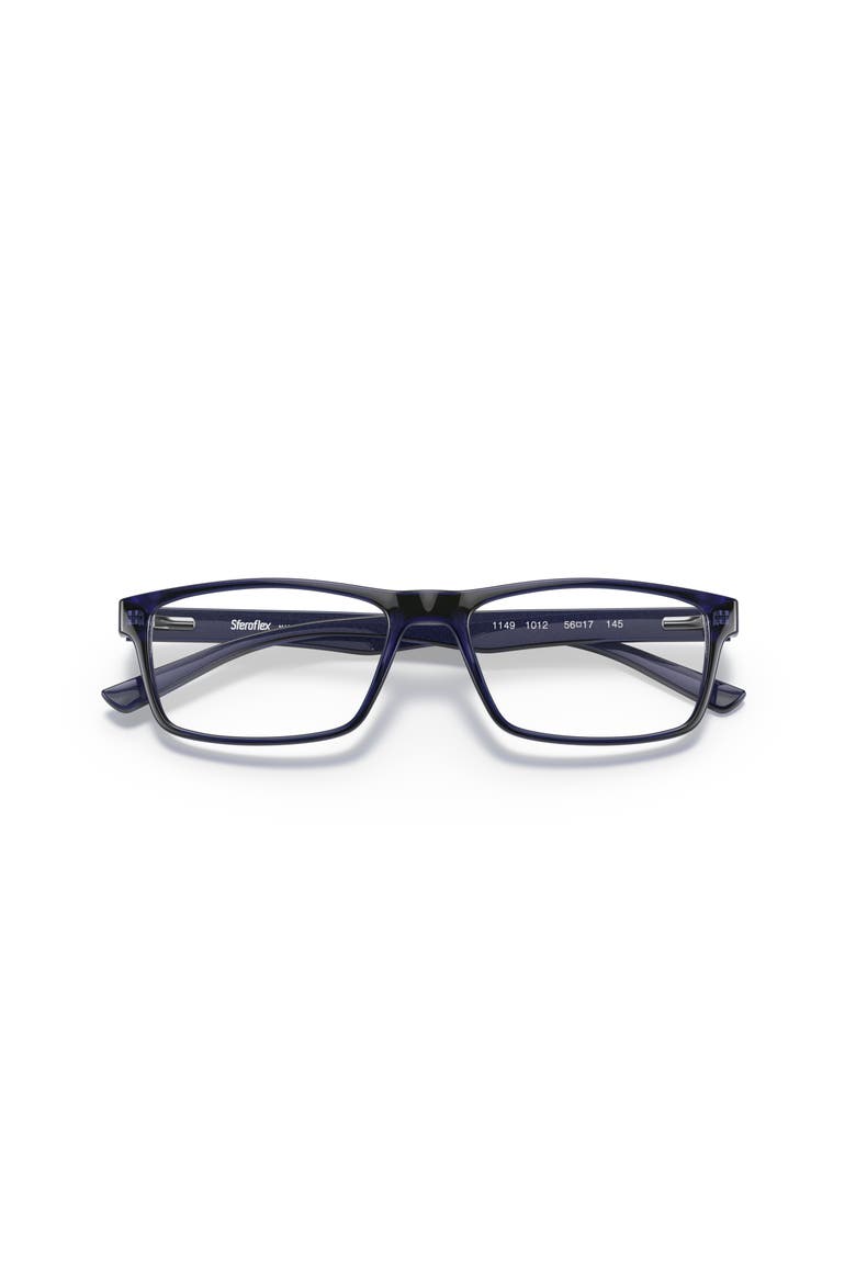 56mm Rectangle optical glasses, Alternate, color, Blue