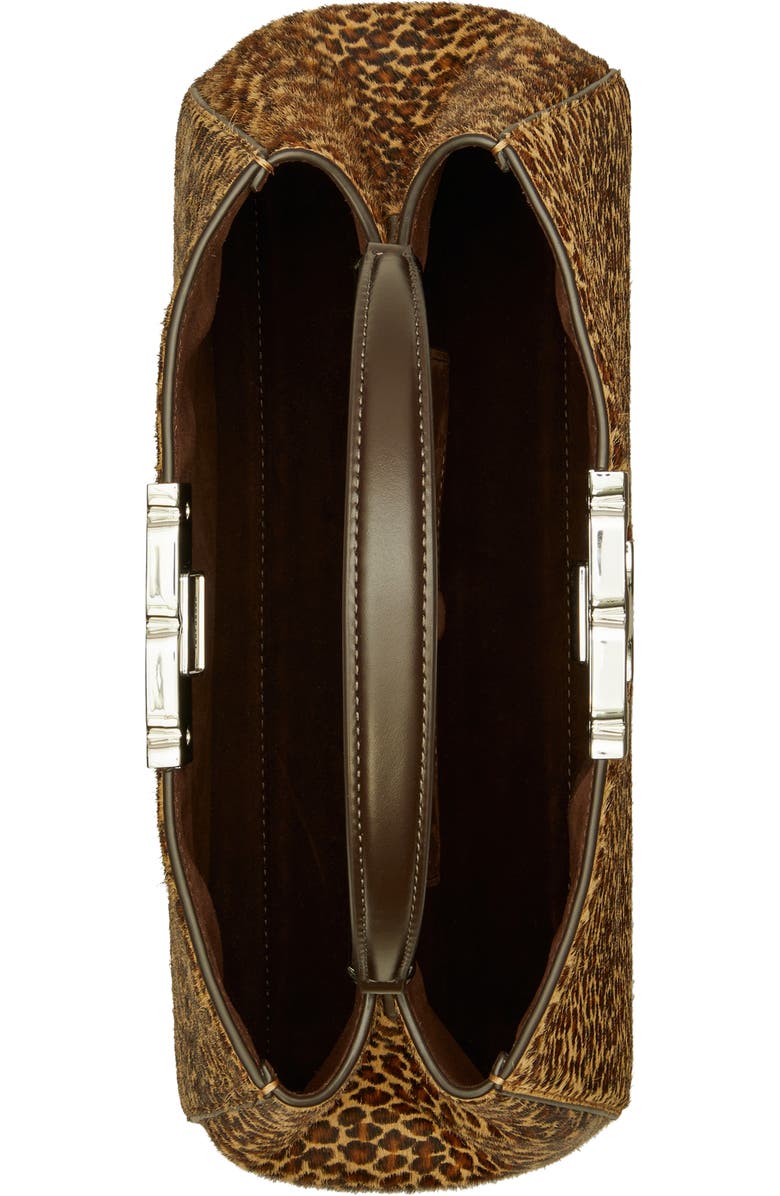 Tory Burch Eleanor Genuine Calf Hair Satchel, Alternate, color, Brown Multi