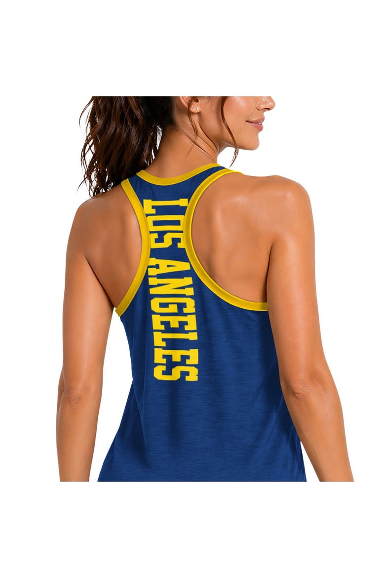 Women's G-III 4Her by Carl Banks Royal Los Angeles Rams Tater II Racerback Tank Top, Alternate, color, Royal