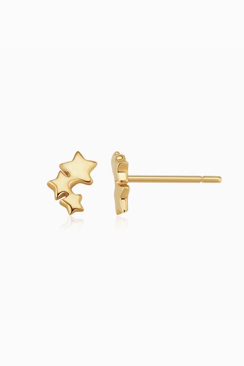 Oradina 14k Gold Starry Night Climbers In Yellow Gold
