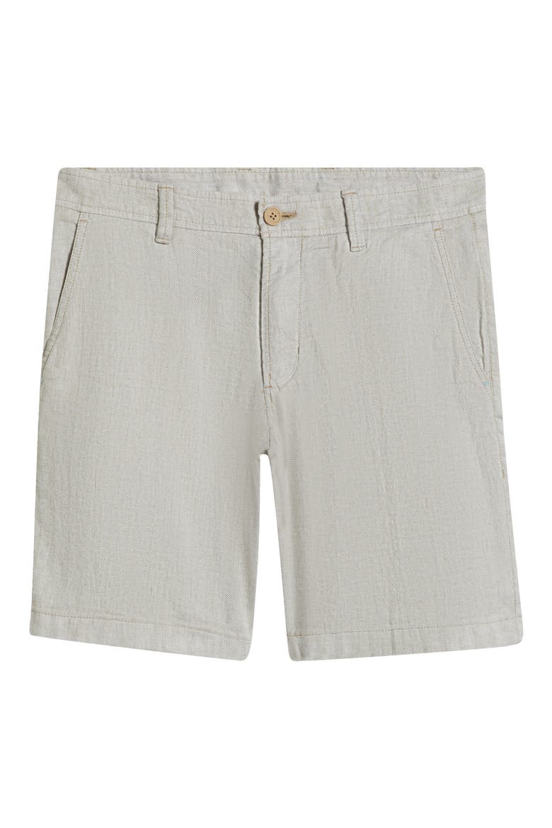 Beach Coast Stretch Linen & Cotton Cargo Shorts, Alternate, color, BEACH