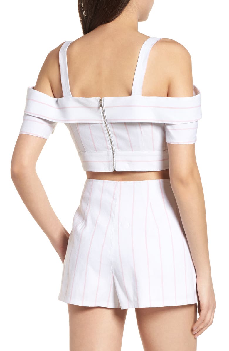 Leith Cold Shoulder Crop Top, Alternate, color, 