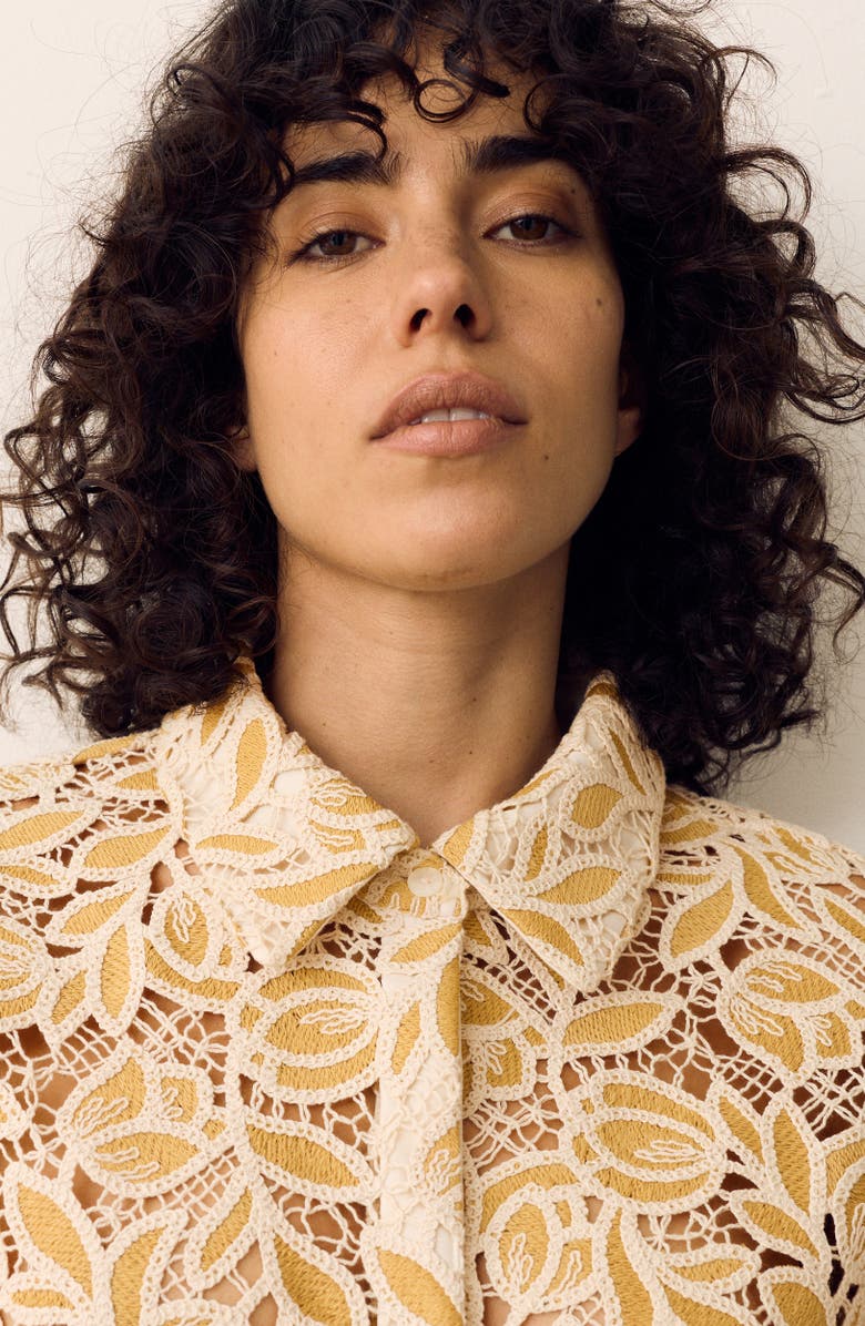 PER UNA BY M&S Open Stitch Shirt Jacket, Alternate, color, Yellow/ Multi