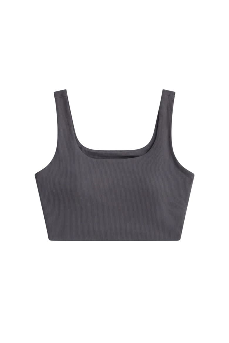 Laurel Cropped Tank Top, Main, color, Charcoal