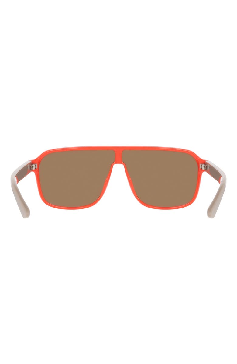 Nike Vintage Flyer 64mm Shield Sunglasses, Alternate, color, College Grey / Orange Flash