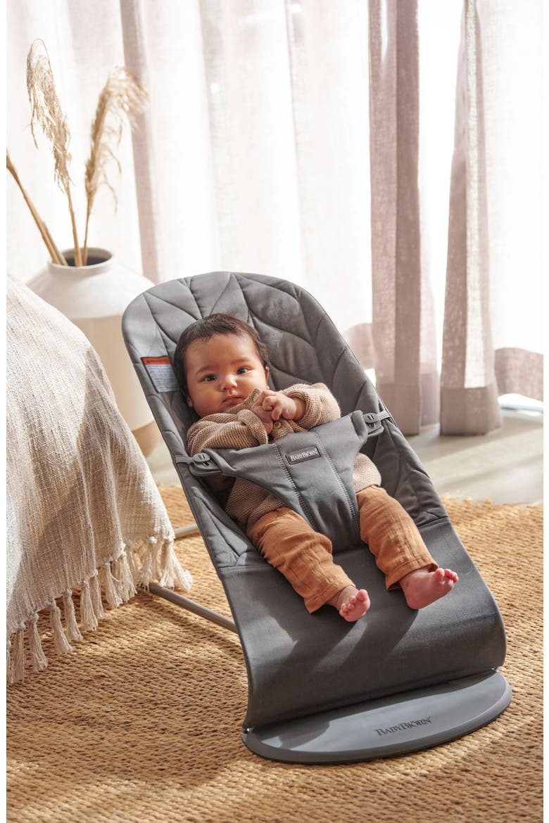 Bouncer Bliss Convertible Quilted Baby Bouncer, Alternate, color, ANTHRACITE