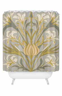 Deny Designs Art Deco Flowers Shower Curtain