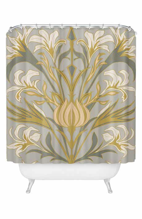 Deny Designs Art Deco Flowers Shower Curtain