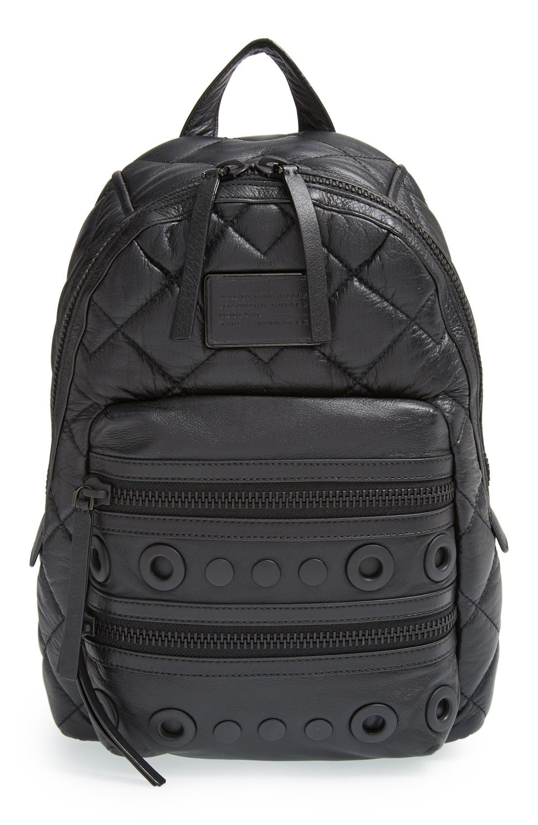 Marc Jacobs MARC BY MARC JACOBS 'Domo - Biker' Quilted Leather Backpack, Main, color, 