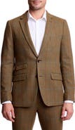 PAISLEY & GRAY Dover Slim Fit Herringbone Windowpane Suit Jacket