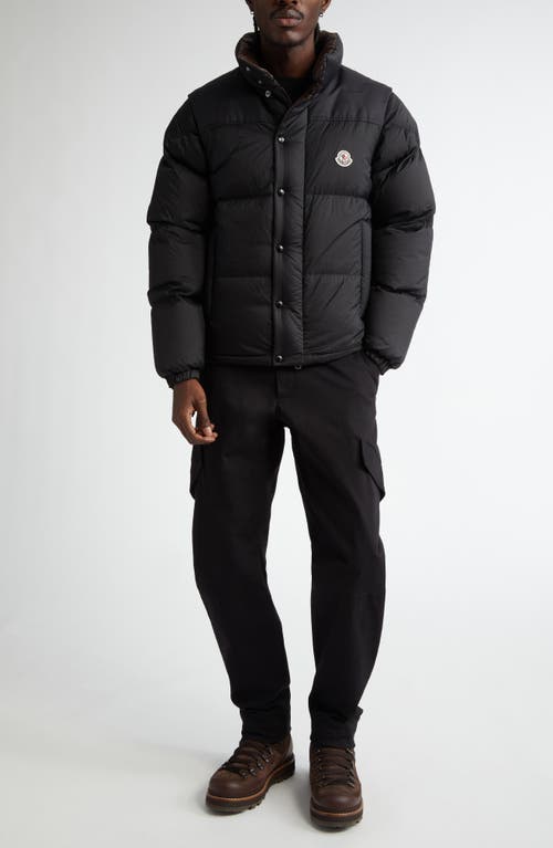 Moncler Verone 1 Reversible Down Jacket In Black