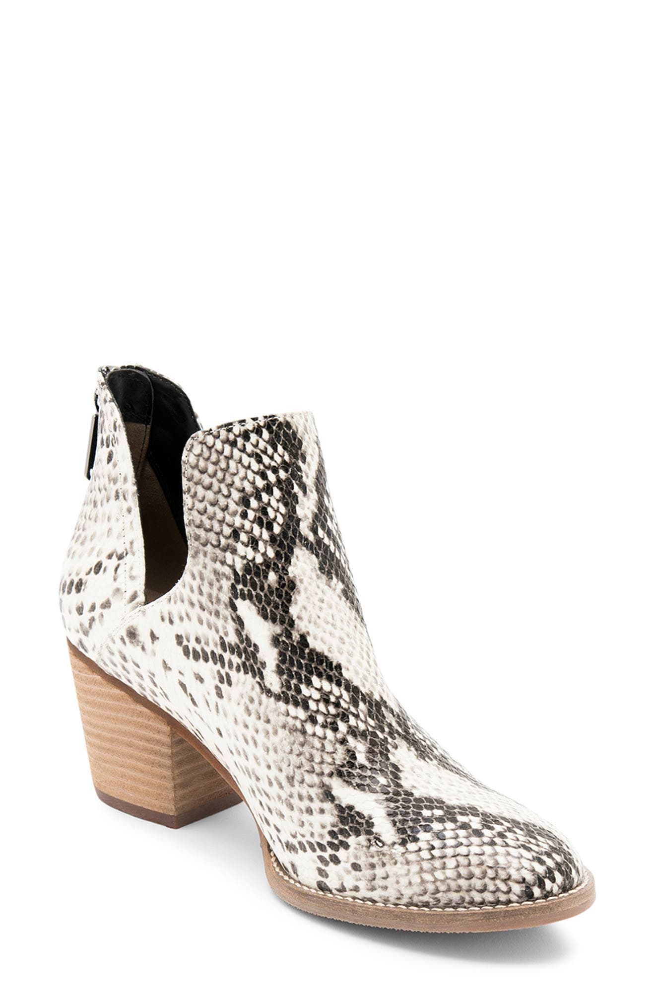 Neda Waterproof Bootie, Main, color, NATURAL SNAKE PRINT LEATHER