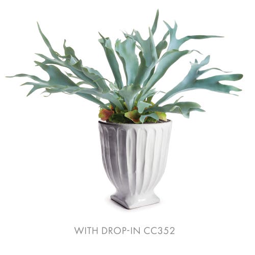 Napa Home & Garden Column Footed Urn 13" In White