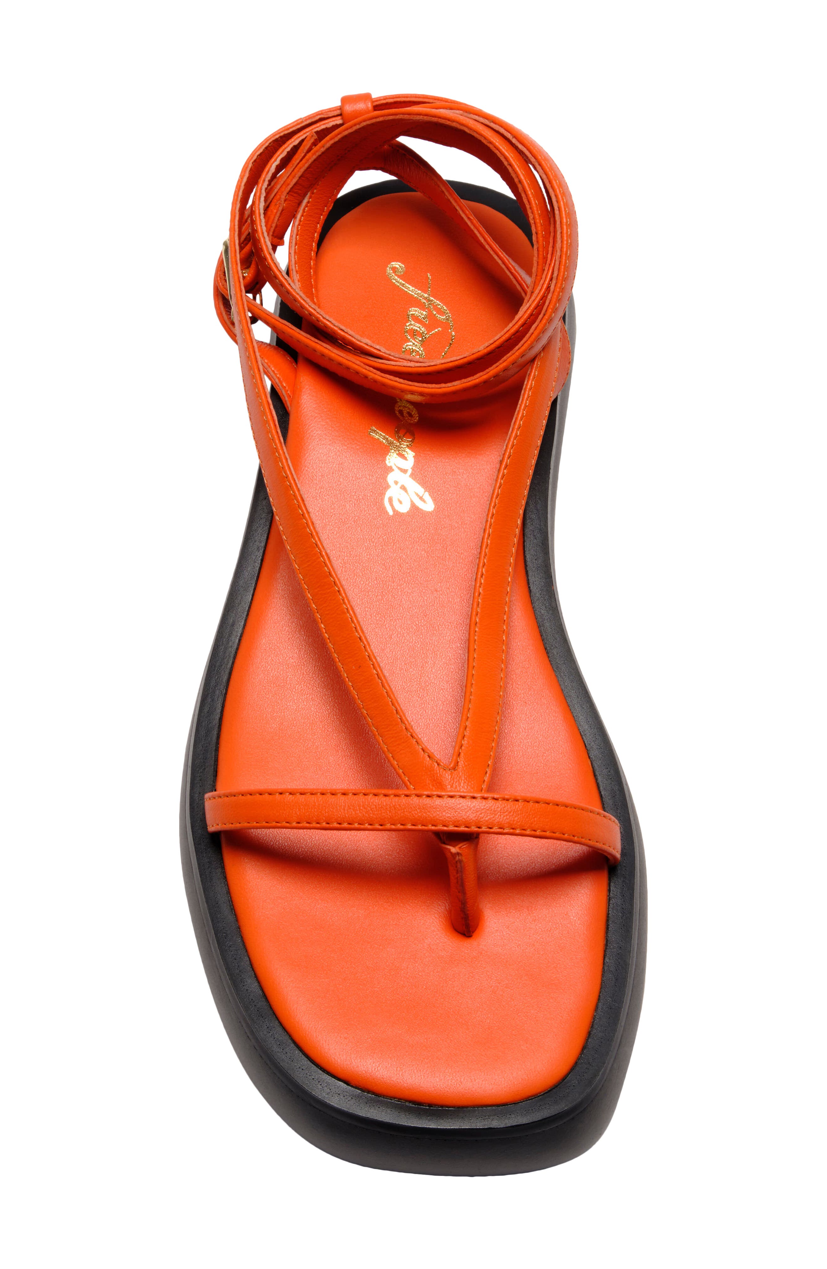 Free People Winnie Ankle Strap Platform Sandal, Alternate, color, Vermillion