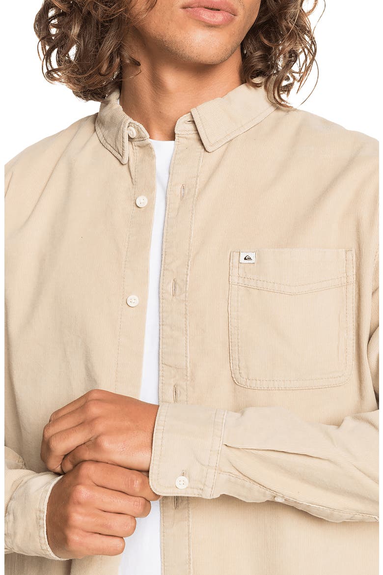 Smoke Trail Button-Up Corduroy Shirt, Alternate, color, INCENSE