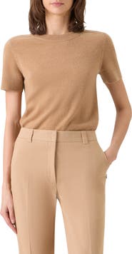 Akris Short Sleeve Cashmere Sweater