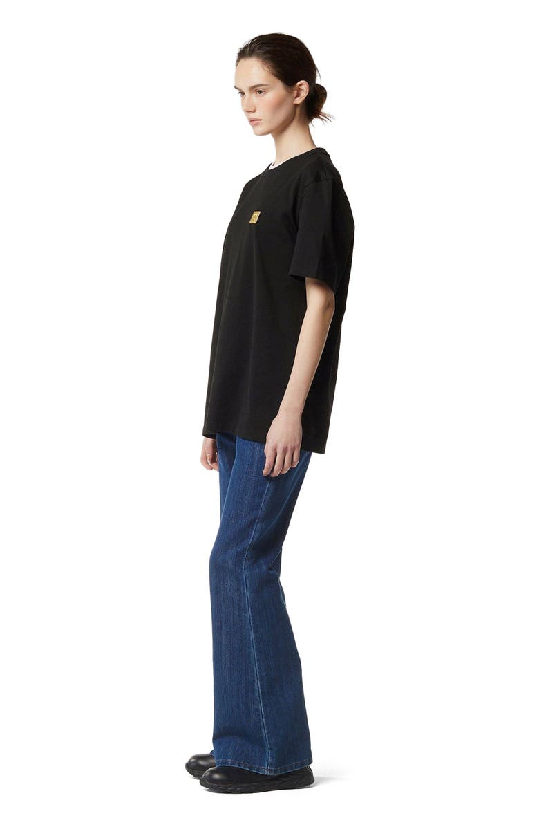 MCM Logo Plate T-Shirt in Organic Cotton, Alternate, color, Black