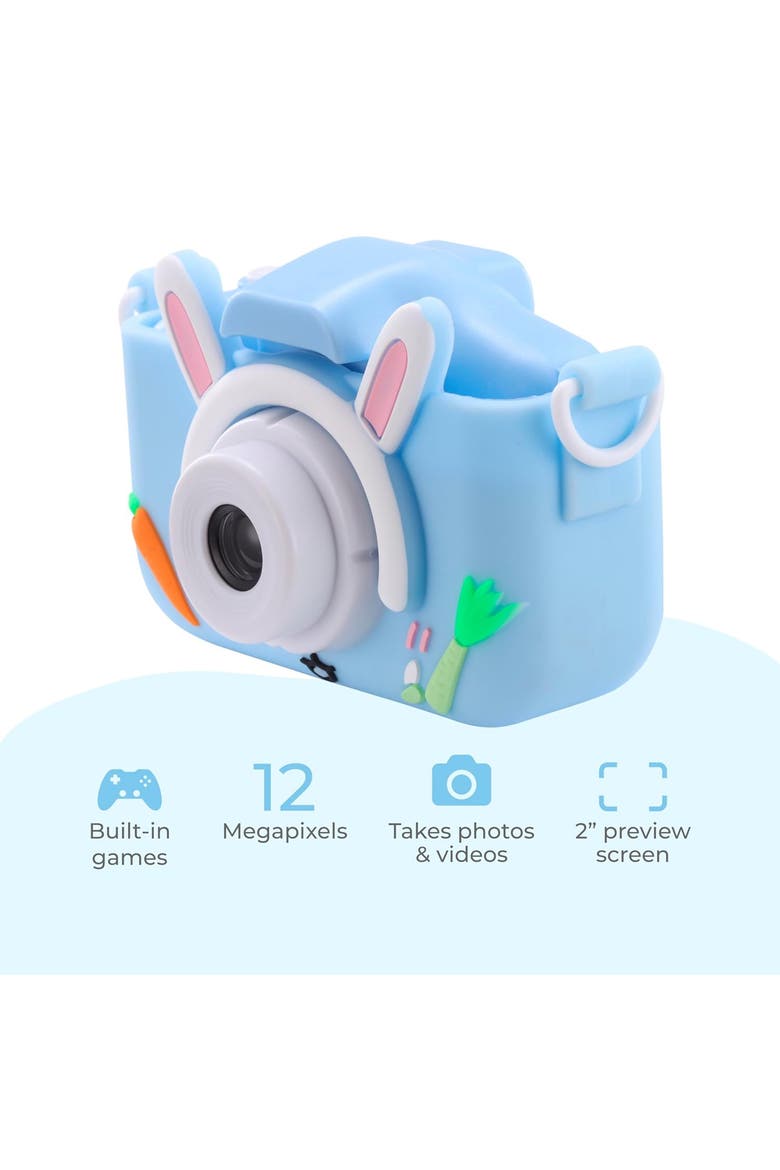 Digital Camera Bunny Rubberized Drop Protection Case, Alternate, color, Blue