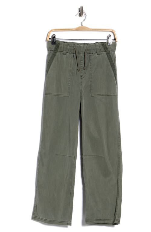 Splendid Gianna Crop Drawstring Pants In Green