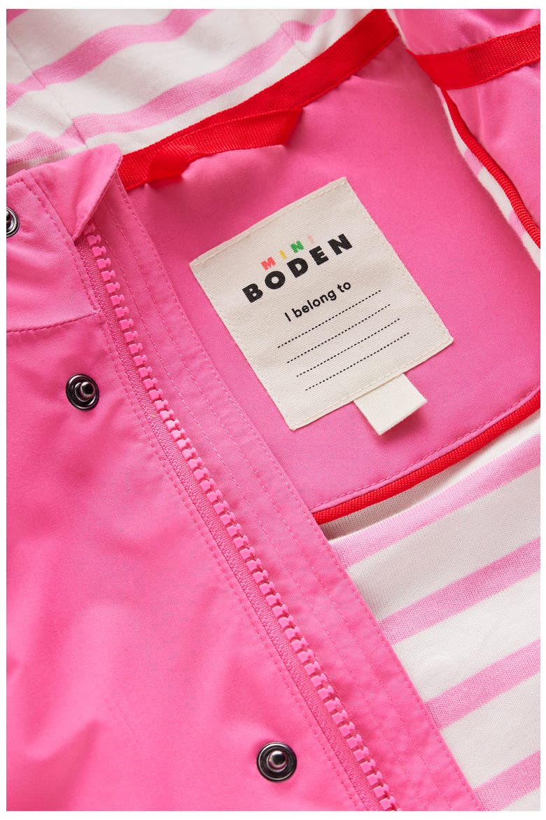 Kids' Waterproof Hooded Jacket, Alternate, color, SORBET PINK MONSTER