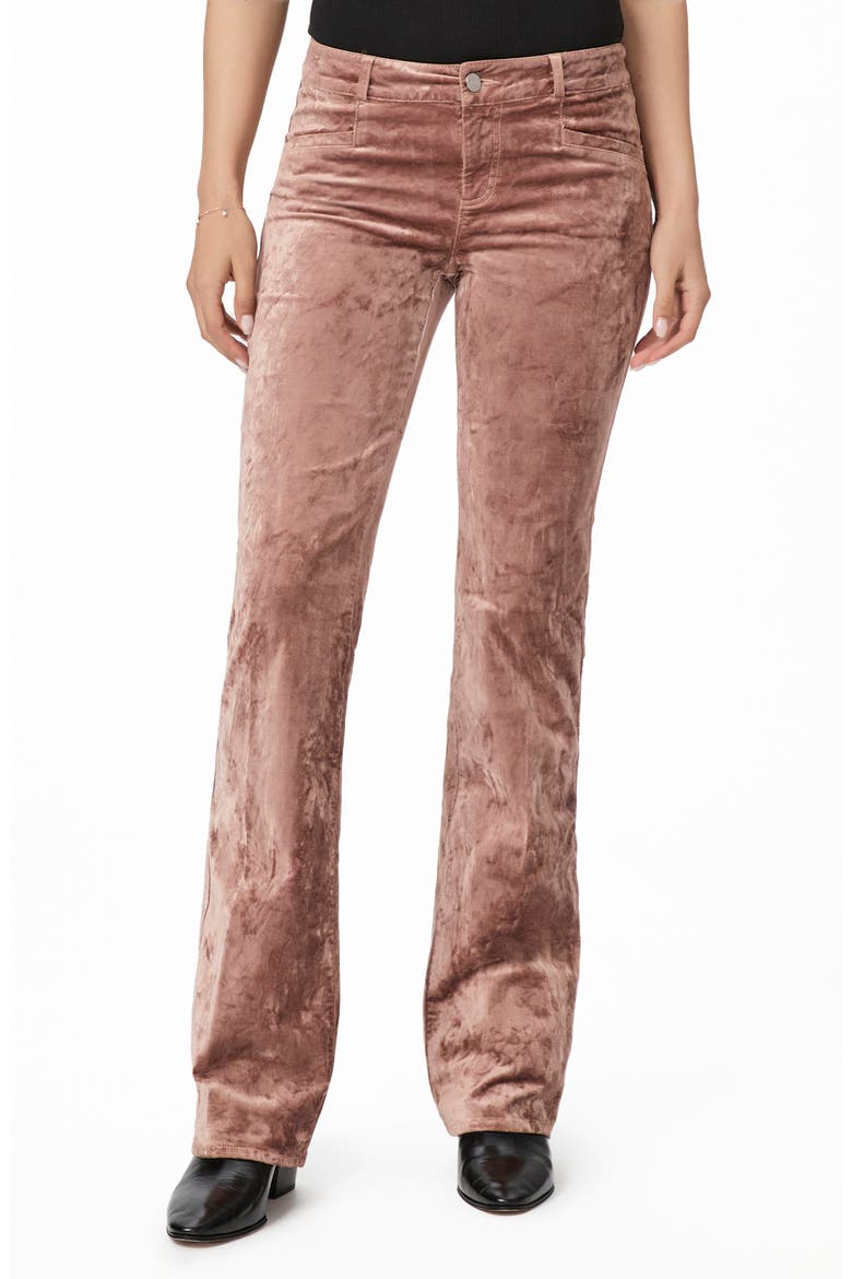 Sloane Low Rise Bootcut Velvet Pants, Main, color, WRM SDE