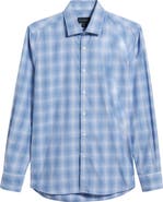 Scott Barber Canclini Regular Fit Plaid Cotton Poplin Button-Up Shirt
