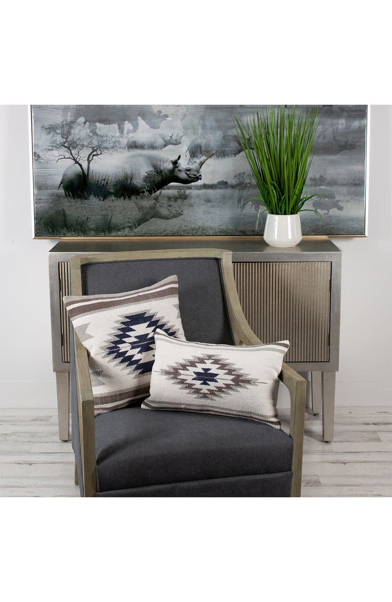 PARKLAND COLLECTION Kamal Transitional White Throw Pillow, Alternate, color, 