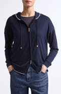 Eleventy Avalon Travel Merino Wool Full Zip Hoodie