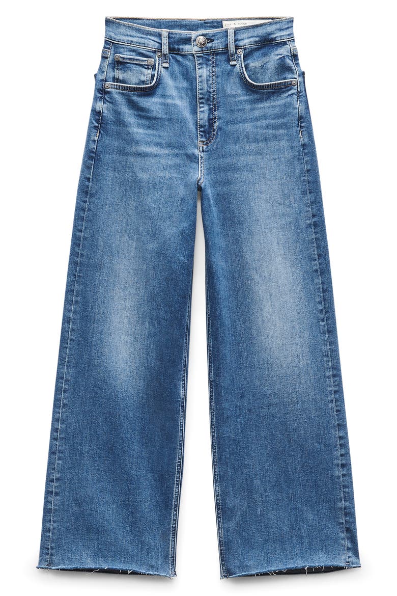 Epic Andi Raw Hem High Waist Ankle Wide Leg Jeans, Alternate, color, SCOUT