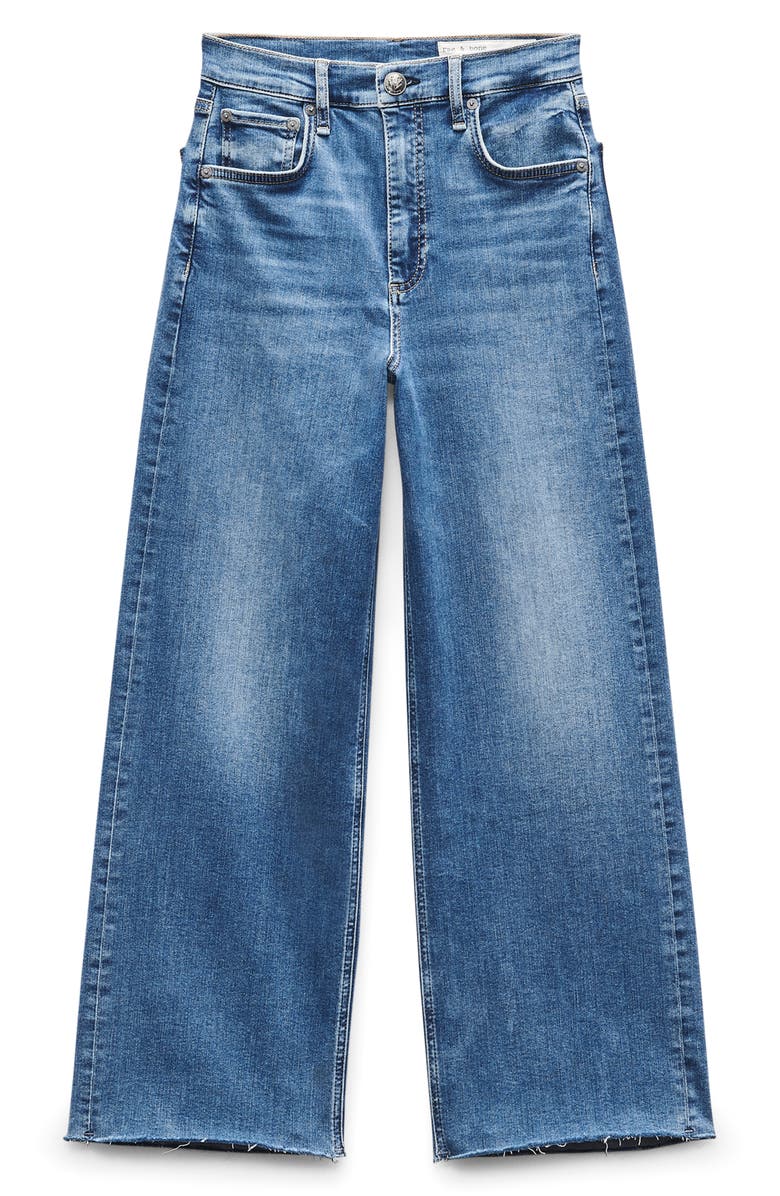 rag & bone Epic Andi Raw Hem High Waist Ankle Wide Leg Jeans, Alternate, color, 