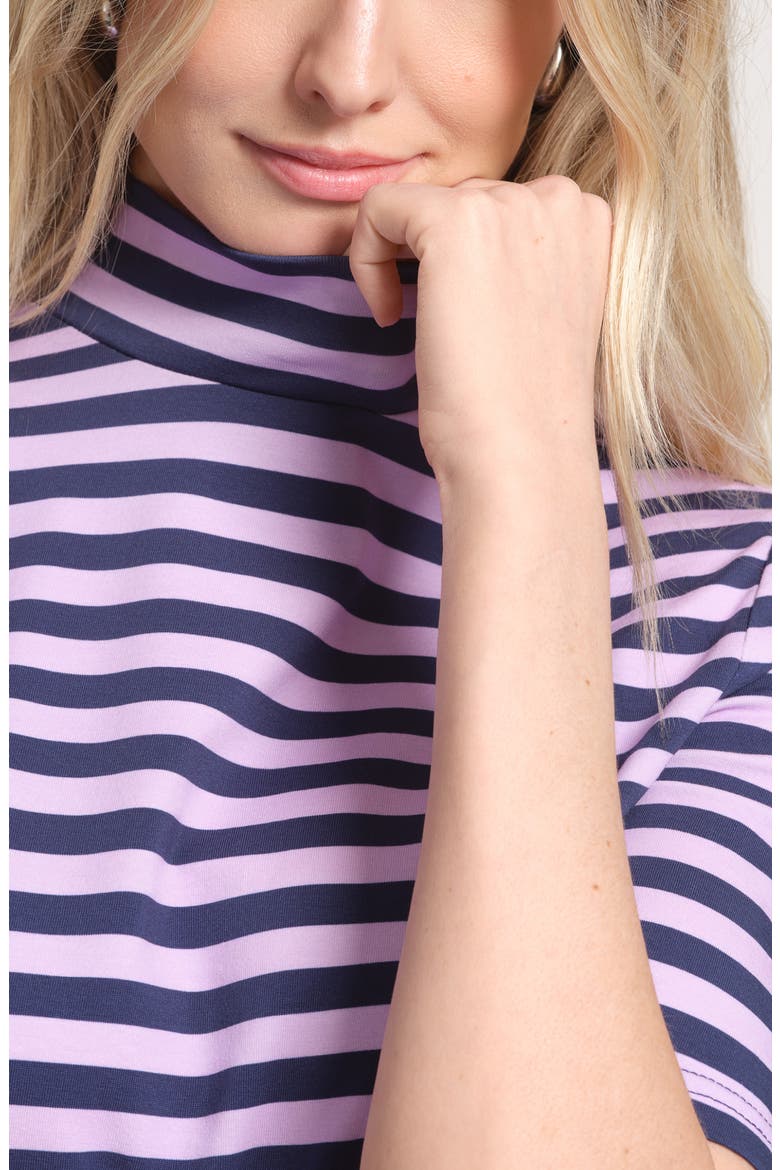 Print Mock Neck Top, Alternate, color, PURPLE MULTI
