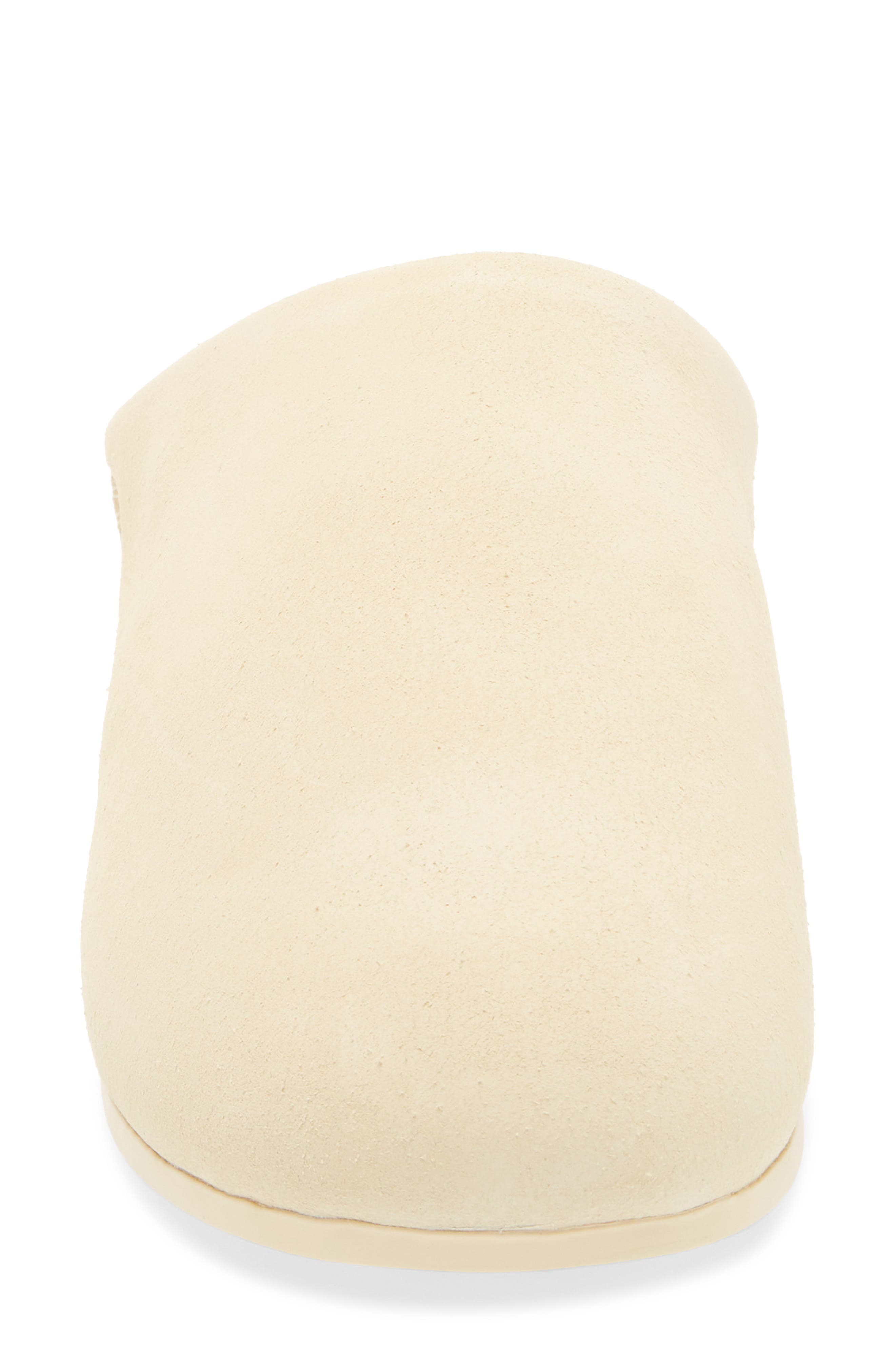 Elea Waterproof Suede Slipper, Alternate, color, PALE BUTTERCUP