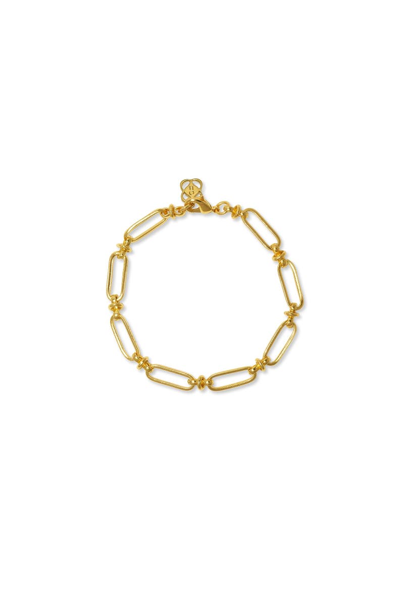 Essential Charm Link Chain Bracelet, Main, color, Brass