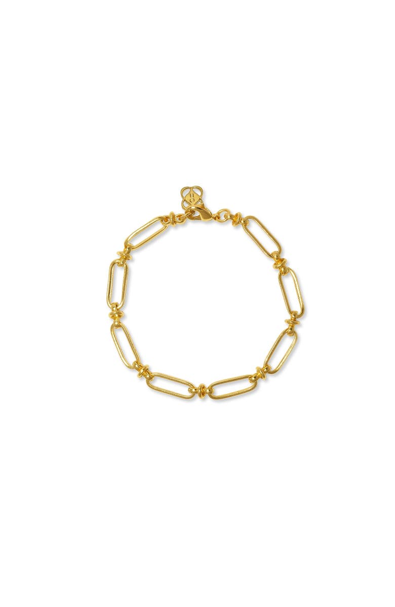 Ottoman Hands Essential Charm Link Chain Bracelet, Main, color, Brass