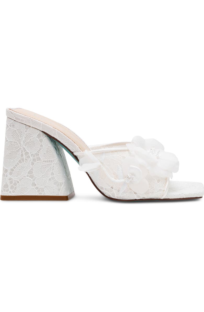 Betsey Johnson Heath Slide Sandal, Alternate, color, Ivory