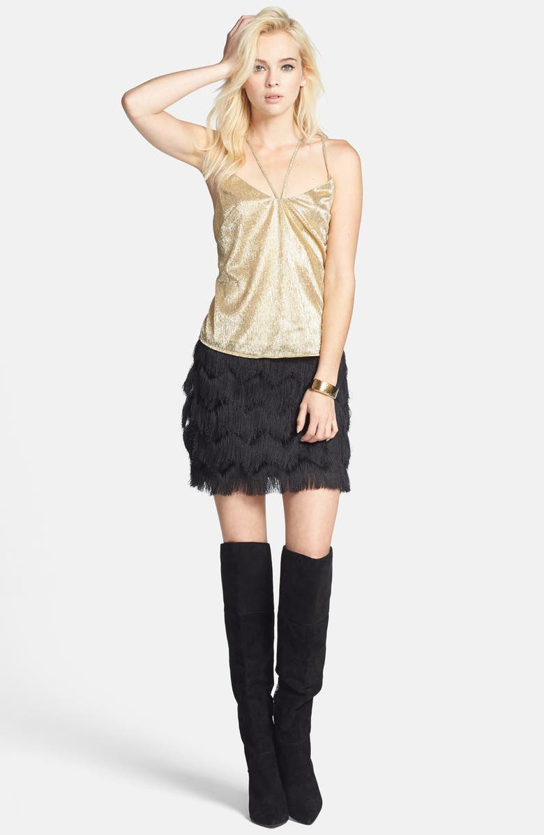 Leith Fringe Miniskirt, Alternate, color,