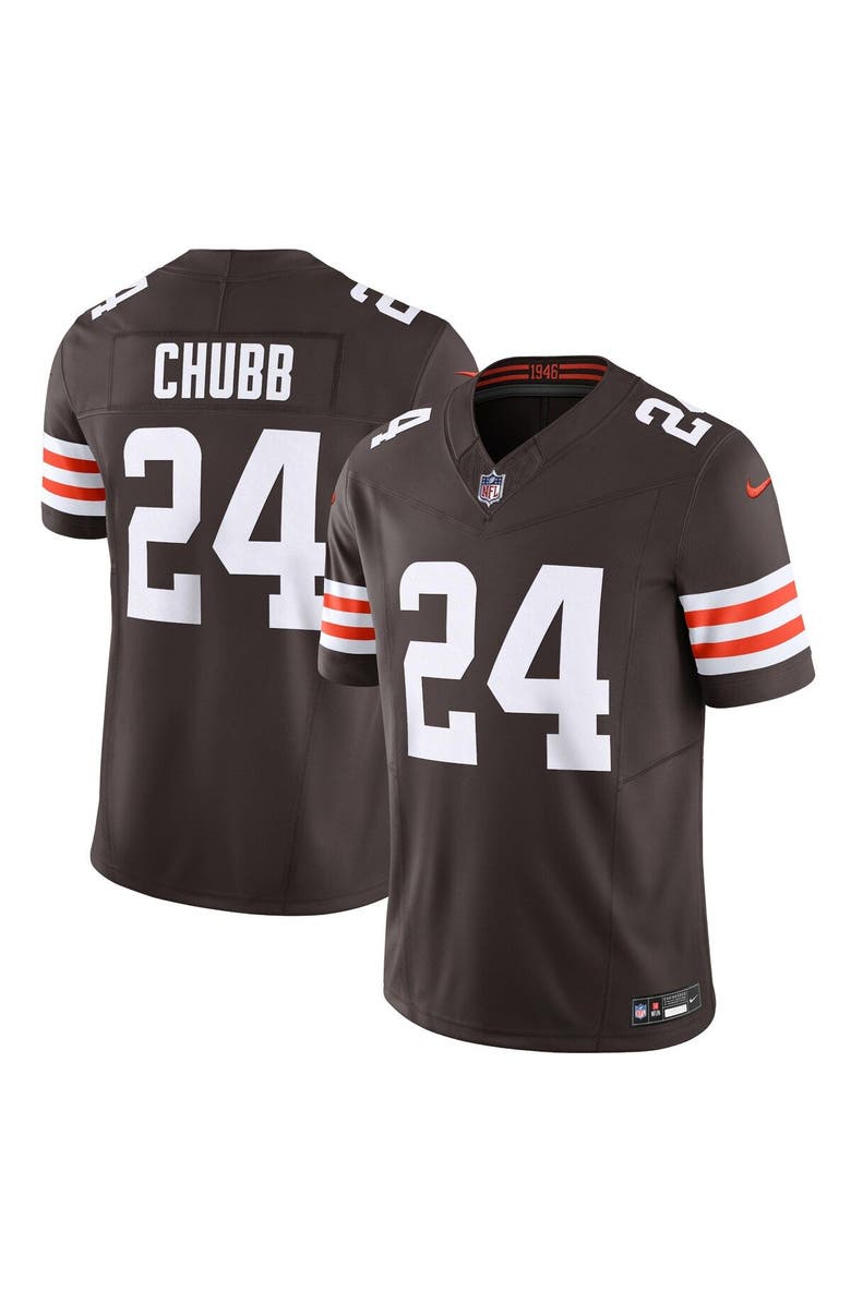 Nike Men's Nike Nick Chubb Brown Cleveland Browns Vapor F.U.S.E. Limited Jersey, Main, color, 