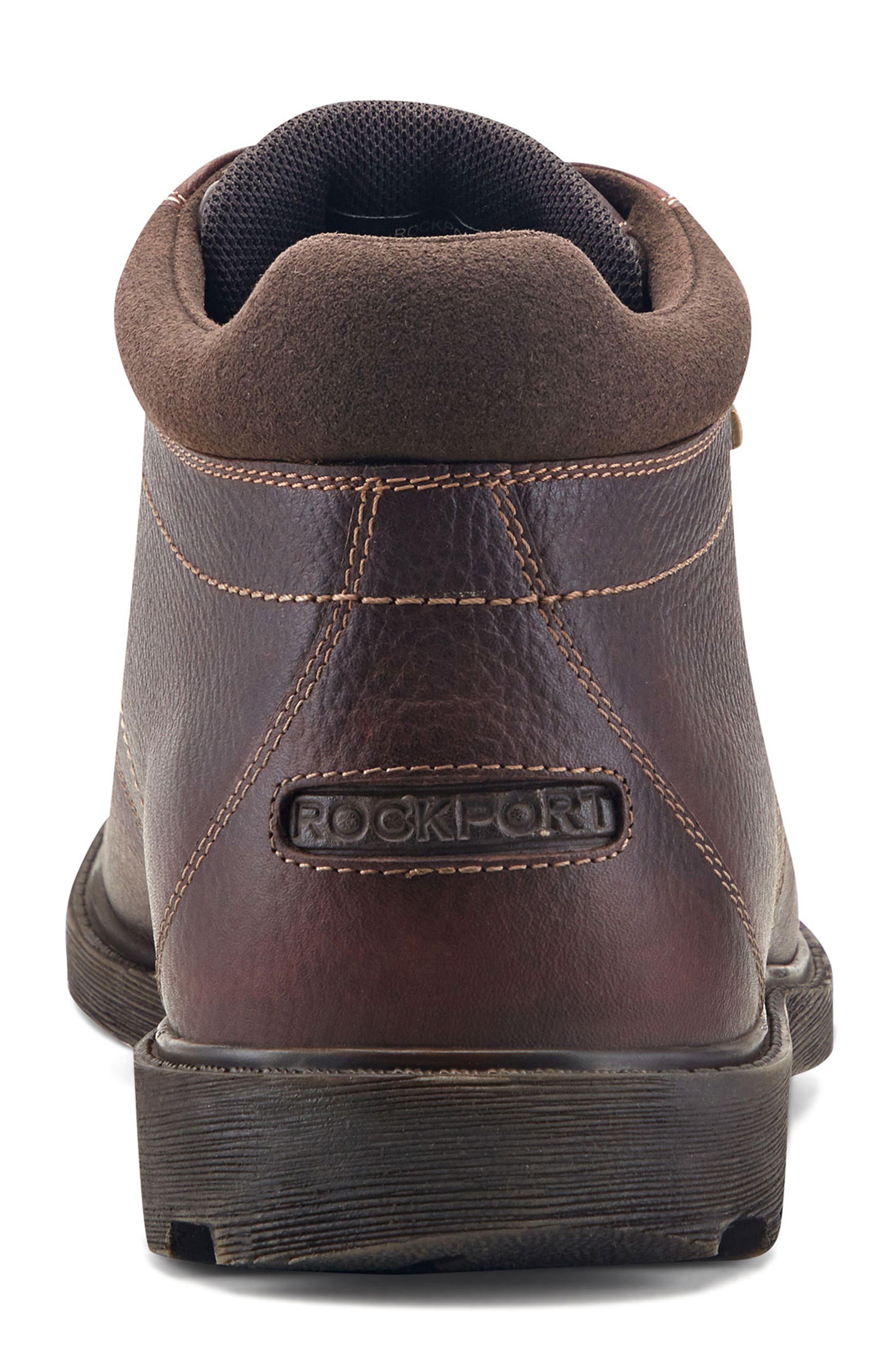 Plain Toe Waterproof Boot, Alternate, color, DARK BROWN 200