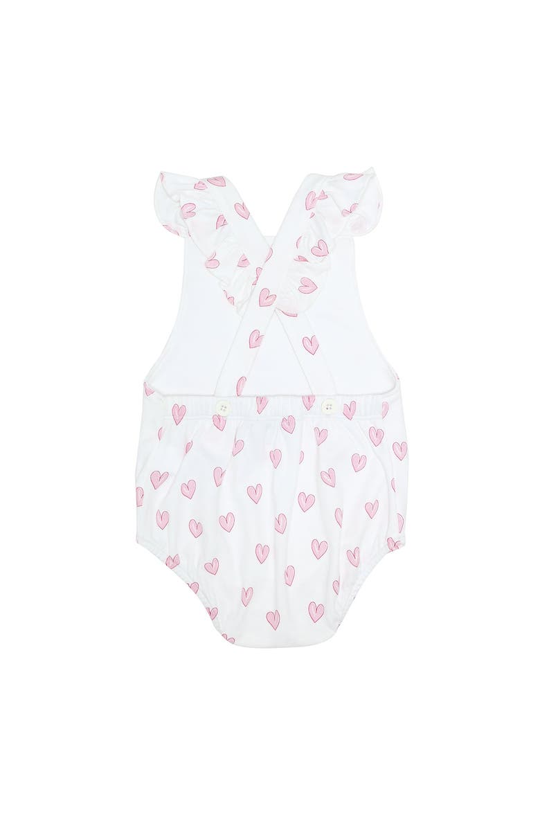Nellapima Pink Heart Print Ruffle Bubble - Baby, Alternate, color, Pink