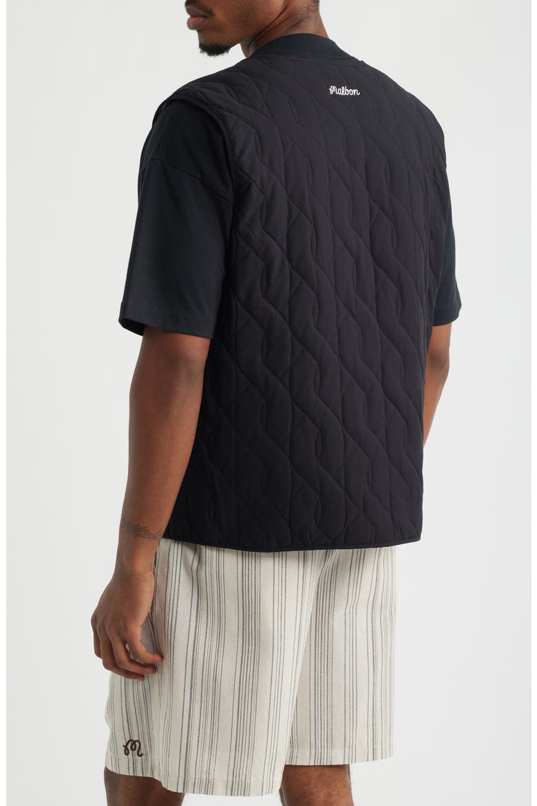 Vincenzo Quilted Vest, Alternate, color, BLACK ONYX