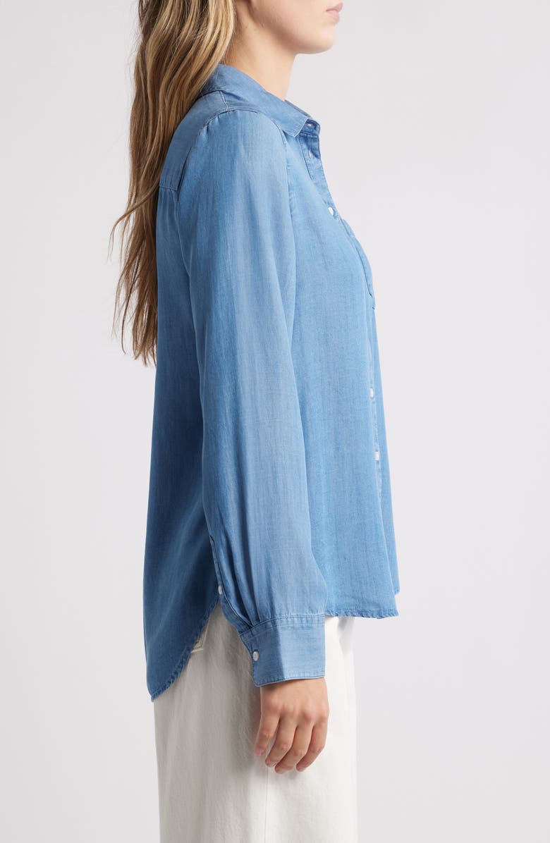 Caslon<sup>®</sup> Chambray Button-Up Shirt, Alternate, color, Medium Wash