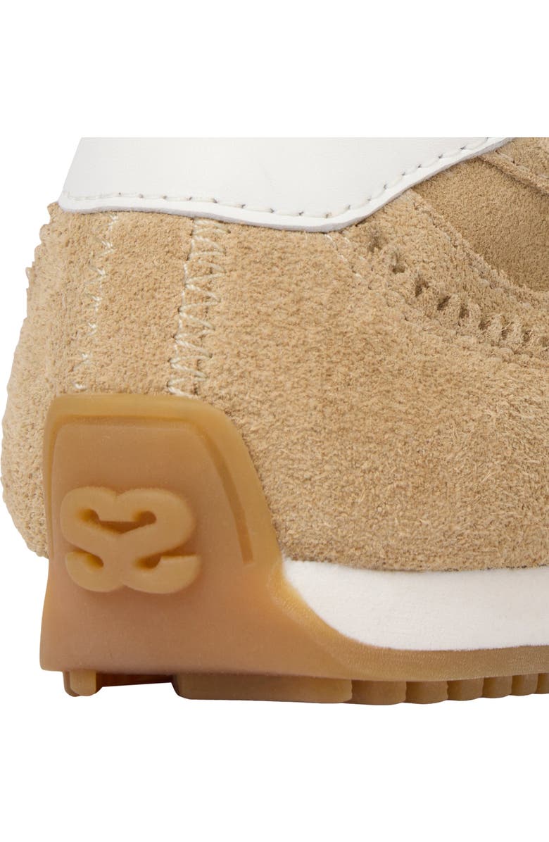SANDRO Light Wave suede trainers, Alternate, color, Beige
