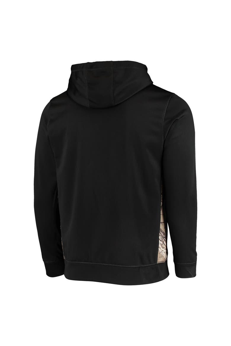 Men's Dunbrooke Black/Realtree Camo Pittsburgh Steelers Decoy Tech Fleece Full-Zip Hoodie, Alternate, color, Black