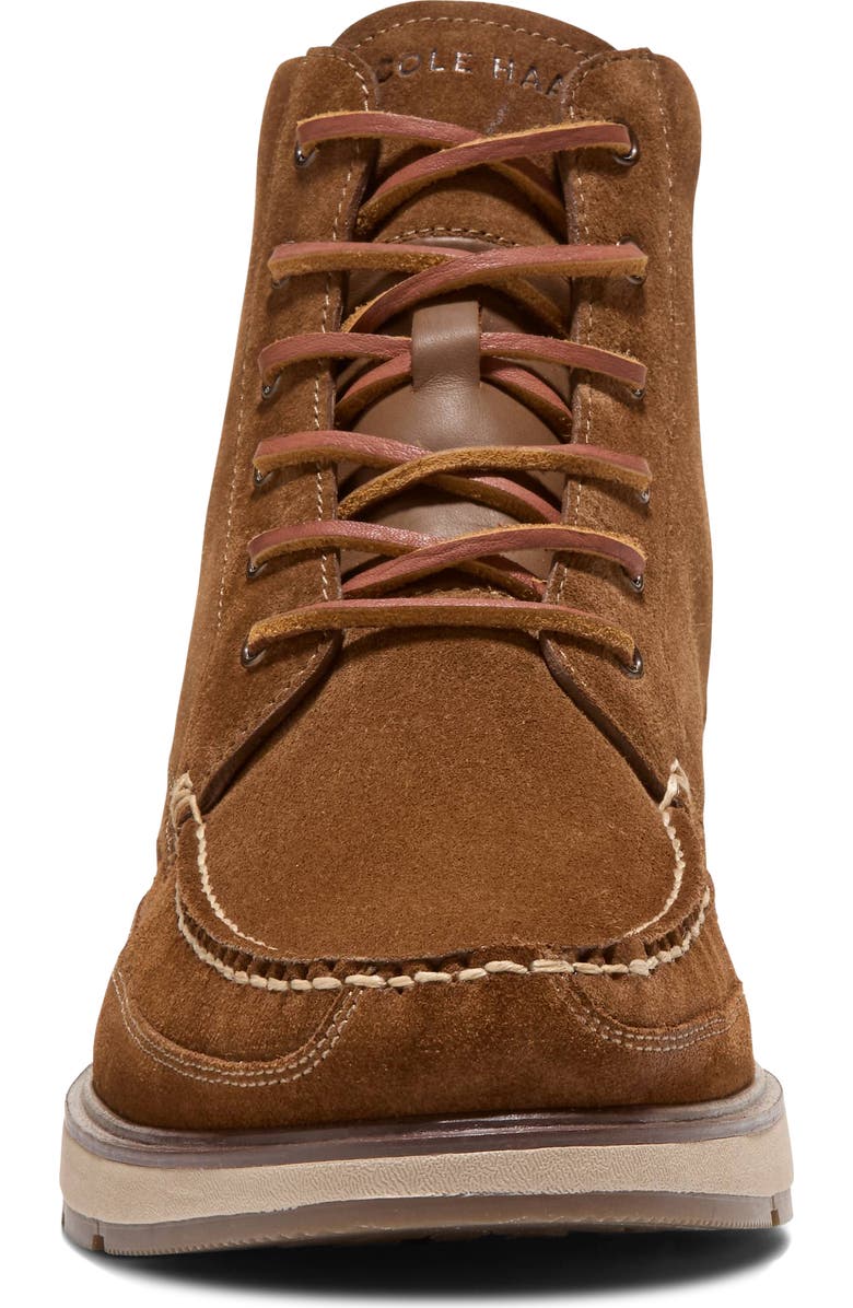 Cole Haan Muir Waterproof Moc Toe Boot, Alternate, color, Brown Suede/ Oat