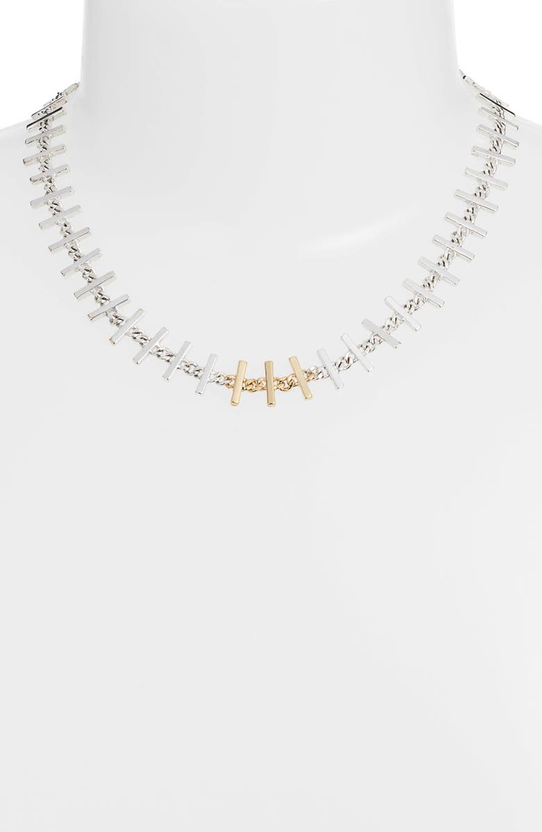 AllSaints Bar Collar Necklace, Alternate, color,