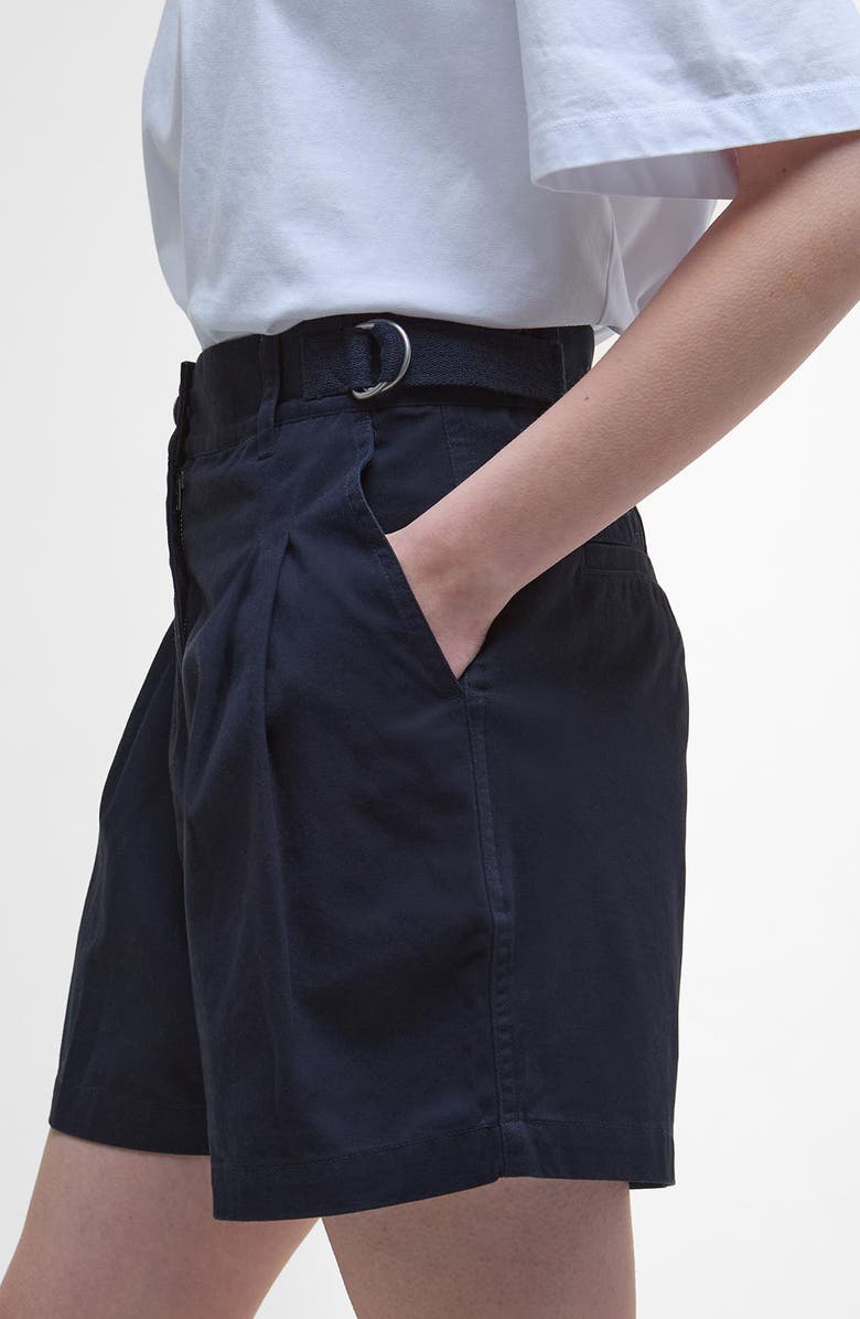 Barbour Cecile Cotton Twill Shorts, Alternate, color, Navy