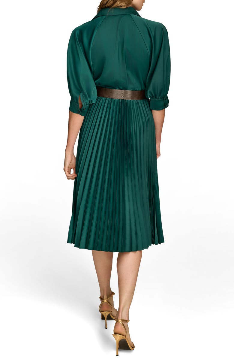 Donna Karan New York Pleated Midi Shirtdress, Alternate, color,