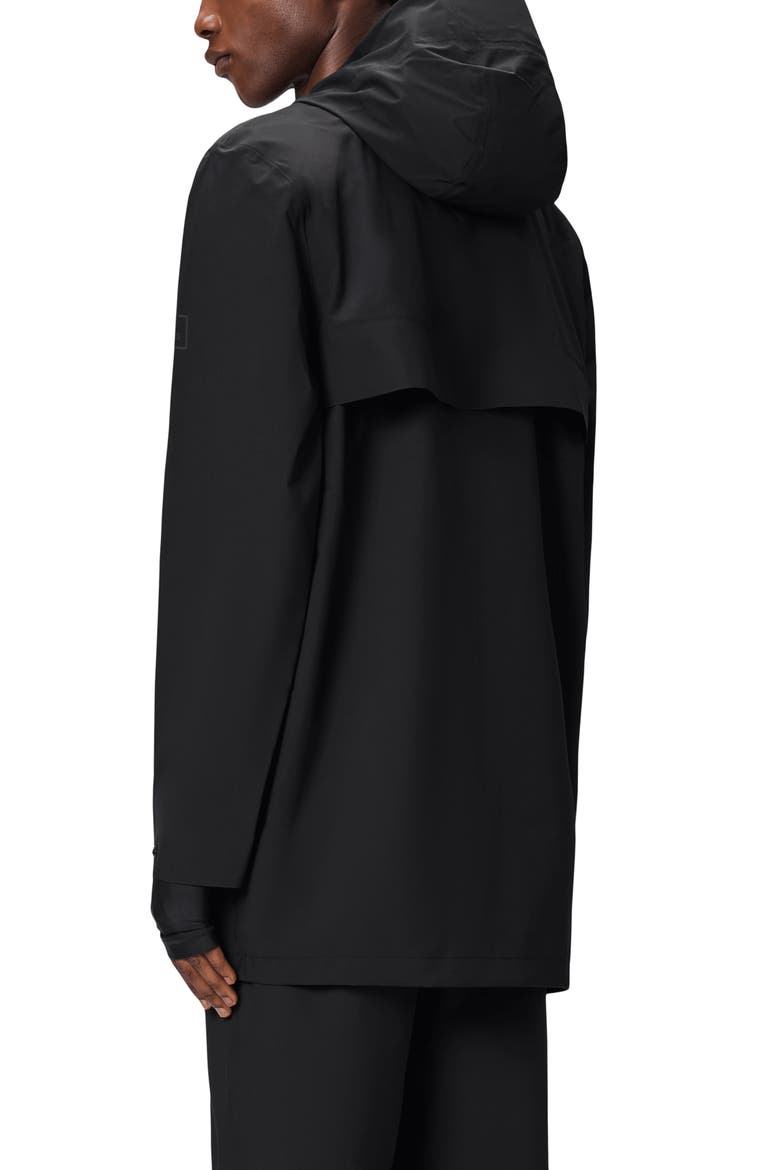 Suva Hardshell Hooded Long Rain Jacket, Alternate, color, BLACK